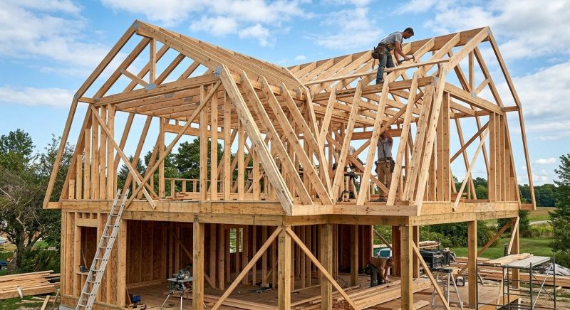 Gambrel Roof Framing in Kansas City, KS